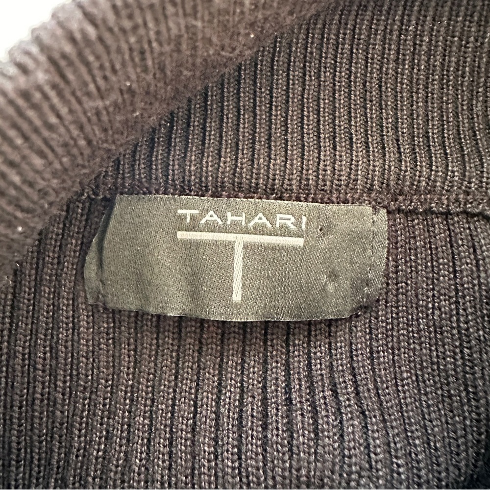 Tahari turtleneck sweater with long sleeves, fine rib, rayon blend - Picture 8 of 11